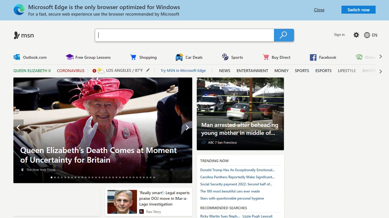 MSN | Outlook, Office, Skype, Bing, Breaking News, and Latest Videos